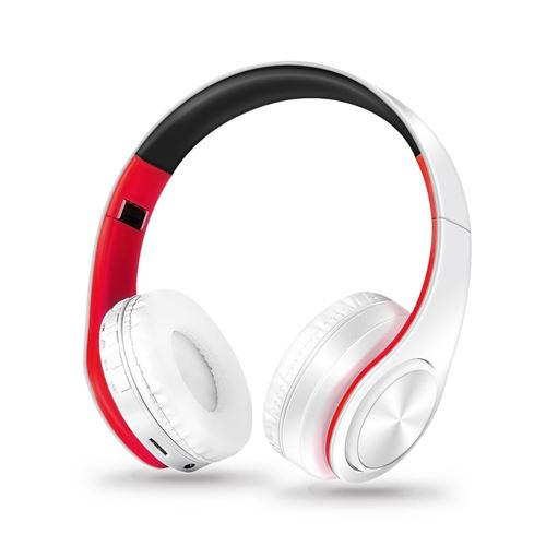 YONIS - Casque Audio Bluetooth - Sans Fil - Stéréo - Hi-Fi - Blanc/Bleu - Image 3