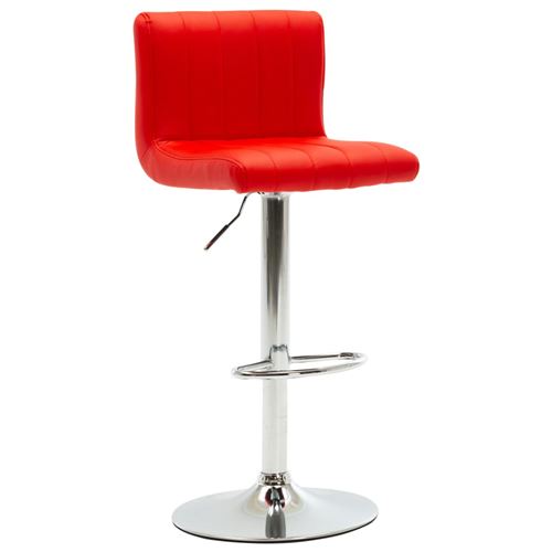 vidaXL Tabouret de bar Rouge Similicuir