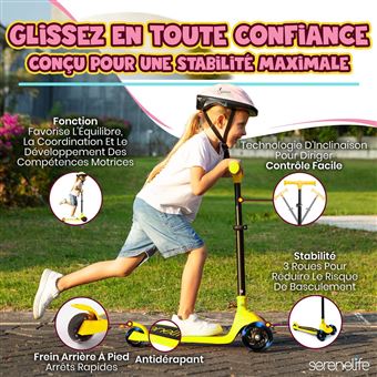 CONFO Scooter trottinette enfant lumineux vélo moto conduire 3 roues