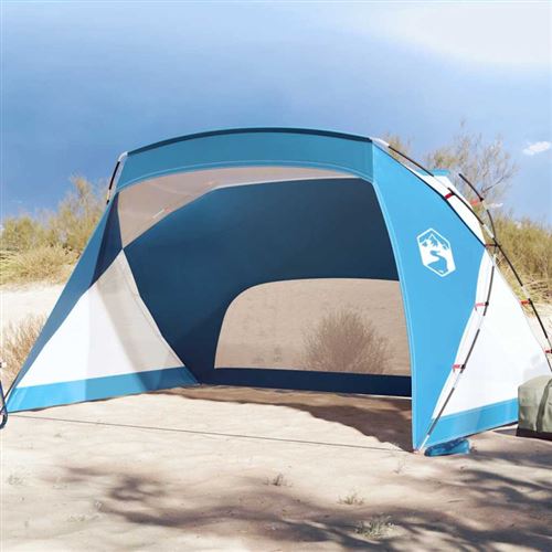 vidaXL Tente de plage bleu azuré 274x178x170/148 cm 185T polyester