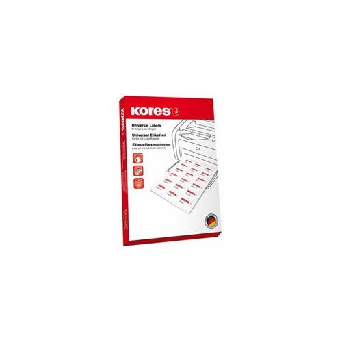 Kores Etiquette universelle, 38 x 21,2 mm, blanc