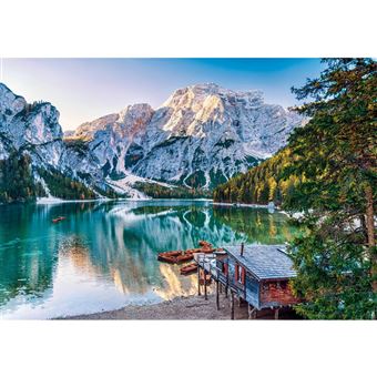 Puzzle Compact 1000 pièces : Lac Émeraude Braies - 1