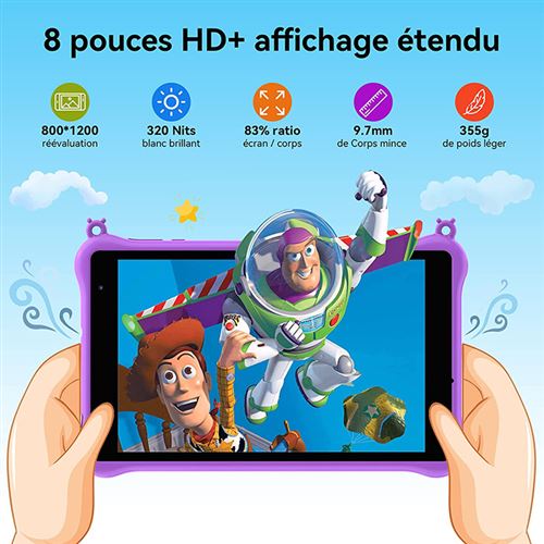 24€89 sur Blackivew Tab A7 Kids Android 12 Tablette pour Enfants 10 Pouces,  5Go+64Go/TF 1To, 6580mAh, 5+2MP WIFI Tablette Éducative, iKids  Pré-installé/Contrôle Parental/Coque Protection - Bleu - Tablette tactile -  Achat & prix
