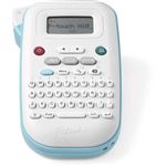 Brother P-Touch PT-N10 - Étiqueteuse - Noir et blanc - thermique direct - 12 mm de large - 180 dpi - jusqu'à 9 mm/sec - outil de coupe - aperçu avant impression, impression par 2 lignes, impression verticale - blanc, bleu
