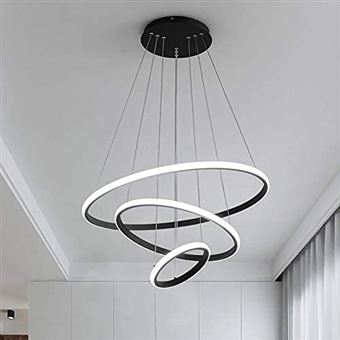 Plafonnier LED Malanje En Métal Noir, Luminaire Design à 3