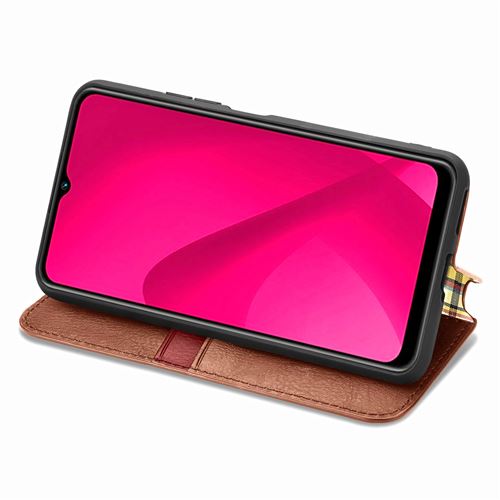 Coque Portefeuille Oukitel C59 + 2 Verres Trempés - Cuir PU à Rayures - Protection Complète élégante - 10