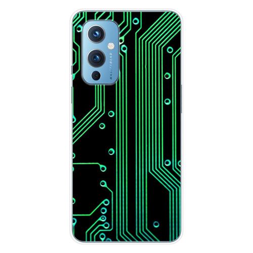 Coque en silicone imprimée compatible OnePlus 9 Texture circuit geek