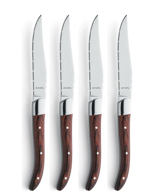 Amefa Retail Royal-Steak-Brown - Couteaux à steak - (Ensemble de 4)