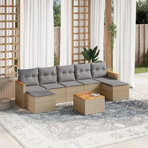 Non Communiqué Gris Salon De Jardin Modulable Vidaxl Beige Resine Tressee 8 Pieces 62 X 55 X 69 Cm