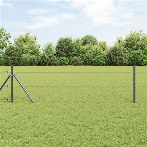 Vidaxl Gris Clôture Hexagonale 10 X 1,5 M Pvc - Image 3