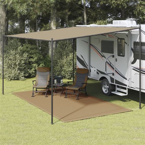 vidaXL Tapis de tente 250x450 cm Taupe