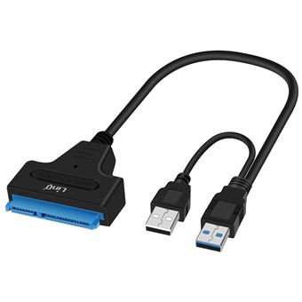 Câble Adaptateur USB 2.0 Vers SATA/PATA IDE – Compatible Disques Durs 2.5" Et 3.5" – Plug & Play, Vitesse 480 Mbps