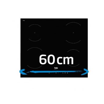 Beko HII63405MT - Table de cuisson à induction - 3 plaques de cuisson - largeur : 58 cm - profondeur : 51 cm - noir - noir