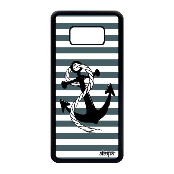 Coque Galaxy S8 Silicone Ancre De Bateau Telephone Raye Rayure
