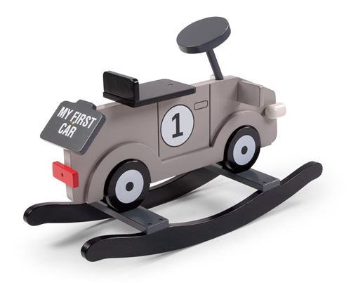CHILDWOOD Hobbelauto My First Car grijs en en zwart CWRFCG