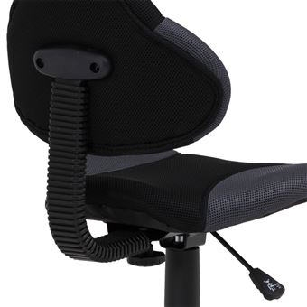 Chaise De Bureau Pour Enfant Alondra Fauteuil Pivotant Avec Hauteur Réglable Revêtement En Mesh Noirgris