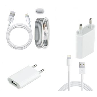 Wewoo - Pour iPhone 6s & 6s blanc Plus, 6 et 6 Plus, 5S / 5G, 4 4S, iPod  Touch Chargeur USB US Socket Plug, - Chargeur secteur téléphone - Rue du  Commerce