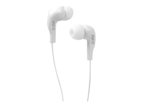 SBS Studio Mix 10 - In-ear hoofdtelefoons met micro - inwendig - met bekabeling - 3,5 mm-stekker - wit