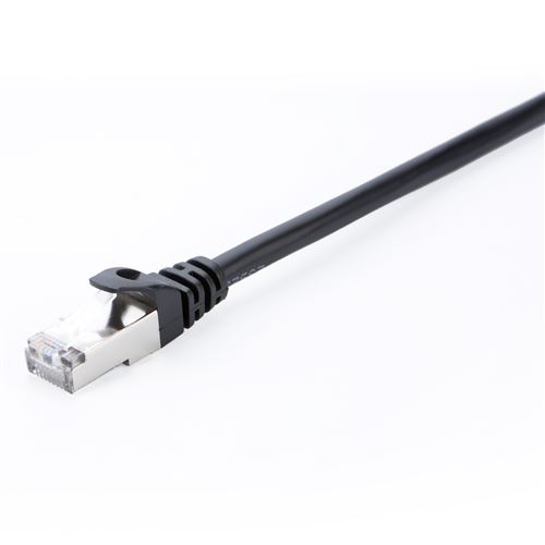 v7 câble réseau blindé cat6 stp 05m noir noir