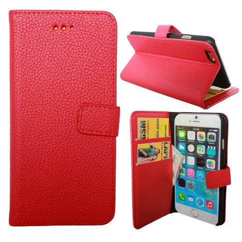 Etui Housse Portefeuille Pour Apple Iphone 6 - 6s - Rouge