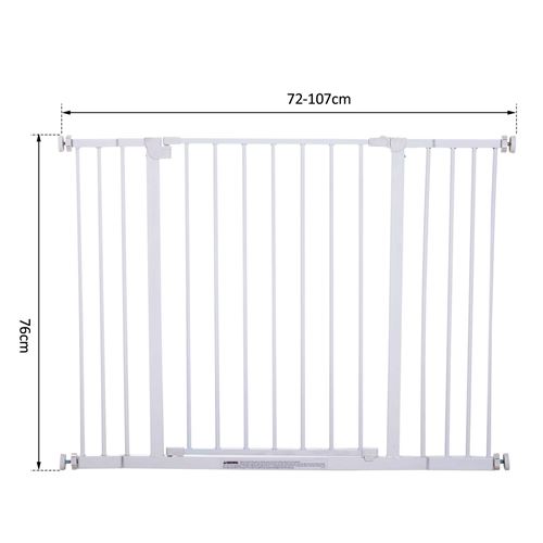 Barrière de sécurité longueur réglable dim. 74-84 cm ou 92-102 cm