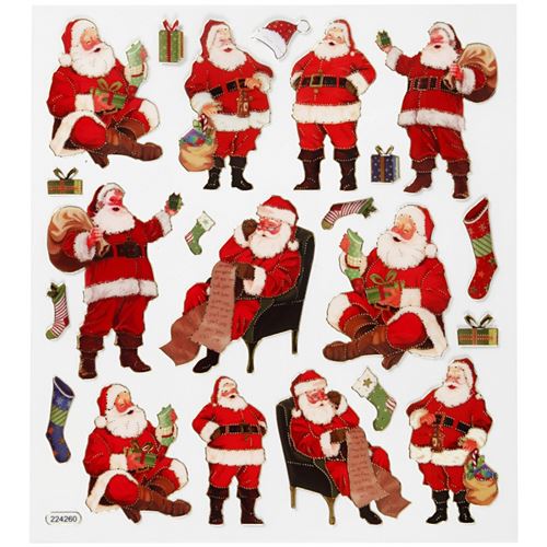 Stickers Noël Creotime - Père Noël - 22 pcs
