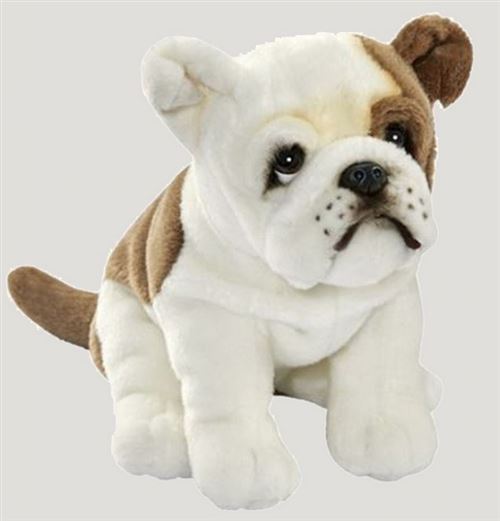 Anima - Peluche Bulldog Français Assis 30cmL