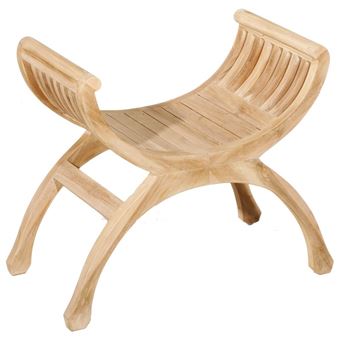 Tabouret Dit Yuyu 1 Place En Teck Massif Rosita L 75 X P 35 X H 56 Achat Prix Fnac