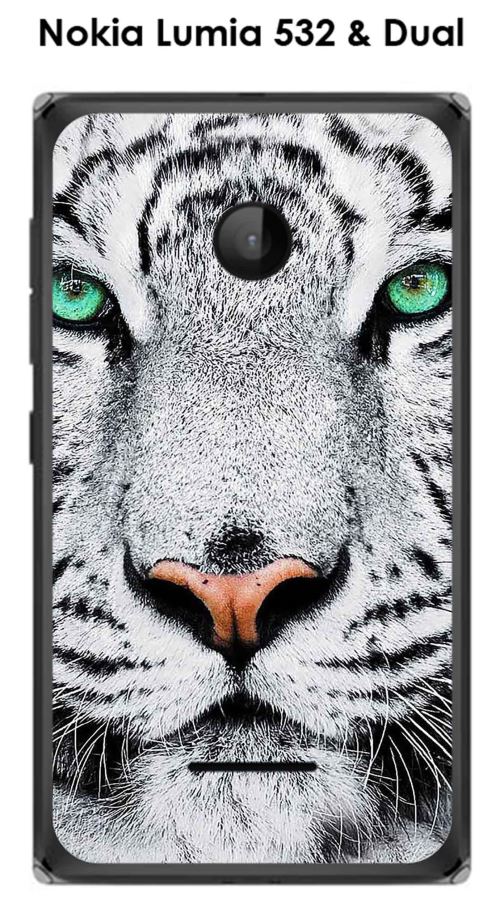 Coque Nokia Lumia 532 & Dual design Tigre Blanc
