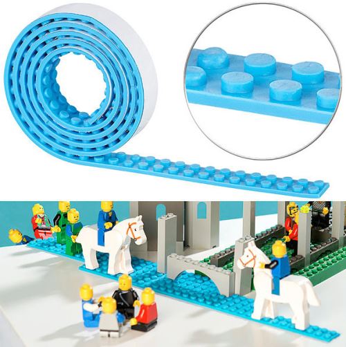 Bande adhésive 1 m pour briques de construction - Bleu ciel