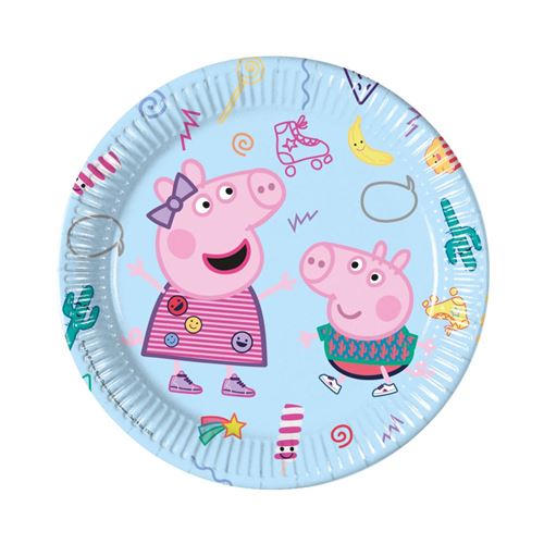 8 assiettes 23cm peppa pig