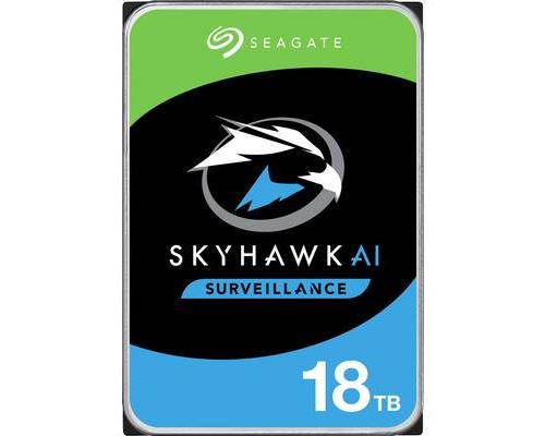 Seagate SkyHawk AI ST18000VE002 - Vaste schijf - 18 TB - intern - 3.5 - SATA 6Gb/s -buffer: 256 MB - met 3 jaar Seagate Rescue Data Recovery