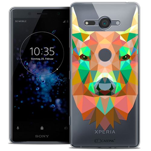 Coque Crystal Gel Sony Xperia XZ2 Compact (5.0 ) Extra Fine Polygon Animals - Cerf