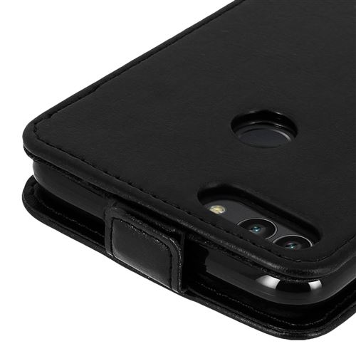 Étui Flip Case Vertical En éco-cuir Noir – Pochette à Rabat Pratique Pour Téléphone