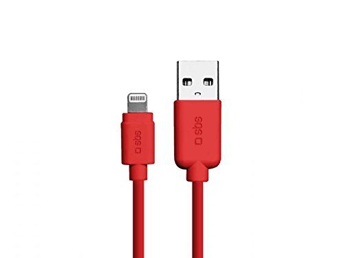 SBS TECABLEUSBIP5R câble de téléphone Portable USB A Lightning Rouge 1 m - Câbles de téléphones Portables (57 g)
