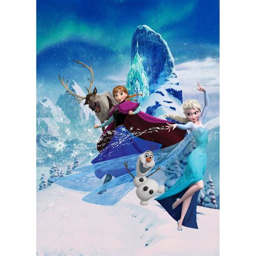 KOMAR Papier Peint Intissé La Reine des Neiges Disney La magie d'Elsa 200 cm x 280 cm
