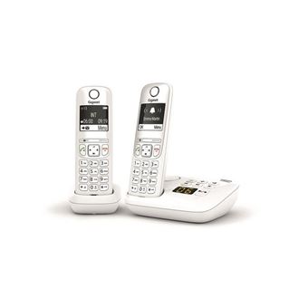 Gigaset AS690A Duo - Téléphone sans fil - système de répondeur avec ID  d'appelant - ECO DECT\GAP - blanc + combiné supplémentaire - Téléphone sans  fil - Achat & prix