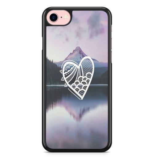 Coque Fifrelin pour iPhone 7 PLUS et iPhone 8 PLUS Montagne Lac Coeur Art