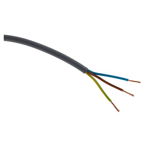 Zenitech Gris - Câble Électrique H05vv-F 3G2,5Mm² - 10M