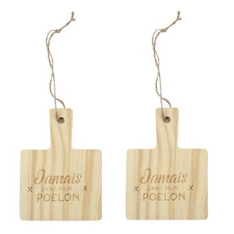Lot de 4 Supports à Poêlon Raclette 13cm Naturel