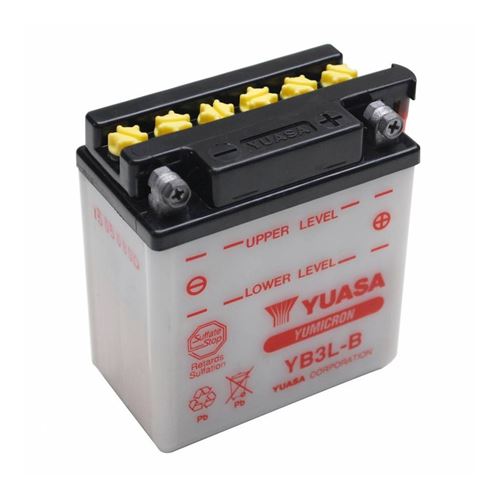 Batterie 12v 3 ah yb3l-b yuasa yumicron avec entretien (lg98xl56xh110)