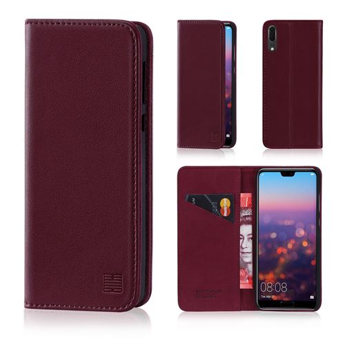 Etui cuir Huawei P20 -Classic Wallet- par 32nd? - Bourgogne