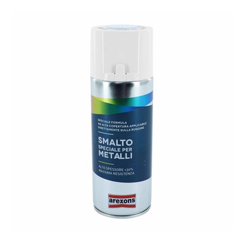 Bombe de peinture arexons smalto special metal satin blanc glace mat aerosol 400 ml (3853)