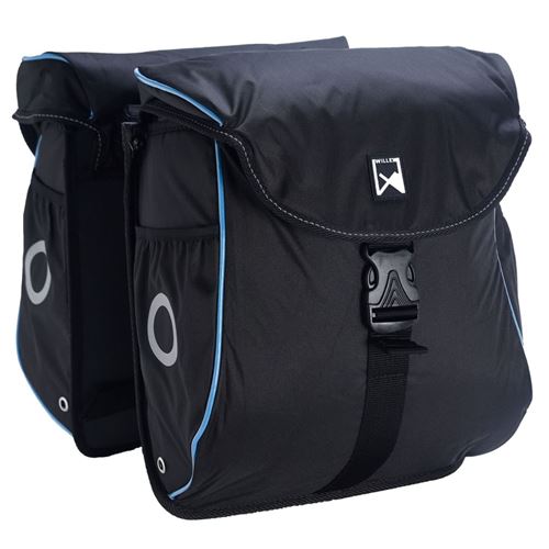 Willex Sacoches de vélo 300 Flexi 24 L Noir et bleu