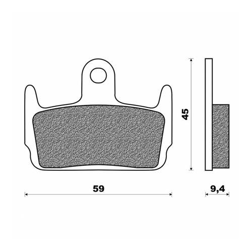 Plaquette de frein adaptable honda 50 x8r s-x 1998+ ar, kymco 150 heroism 1995+1997 ar, sym 50 jet sport x 2006+2010 ar