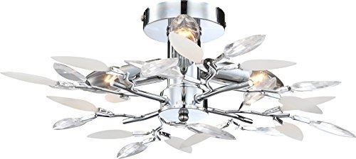 Globo blätter deckenleuchte vida 3x40w, chrom