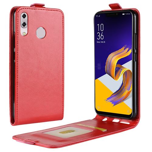 Etui en PU verticale rouge pour votre Asus ZenFone 5 ZE620KL