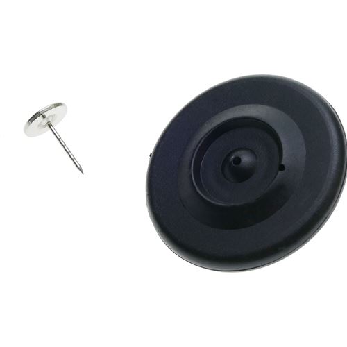 Étiquette antivol compatible EAS RF 8,2 MHz 48 mm noir avec broche 100 unités