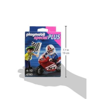 Playmobil Série 10 - Motard Course Moto, Circuit Grand Prix, 24h Du Mans | Neuf | Figurine Sport