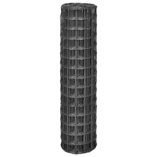 vidaXL Clôture Euro Acier 25 x 1,5 m Gris